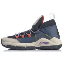 Li Ning All Day 5 Shock Absorbing Wear Resistant Non Slip Mid Top Basketball Shoes Men Sneakers Blue Gray ABPQ015-6 44⅓