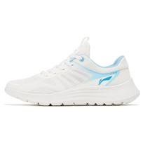 Li Ning Lightweight Soft Rebound Breathable Shock Absorbing Durable Low Top Running Shoes Men sneakers White Blue ARST019-1 40⅓