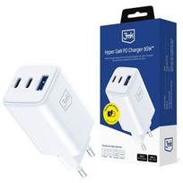 3mk USB-C USB-A Hyper GaN PD Charger 65W Trademark - White