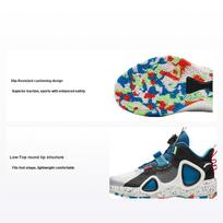 Anta Kids Non-Slip Shock Absorbing Durable Low-Top Basketball Shoes Kids sneaker Sea-Blue 312341120-5 40