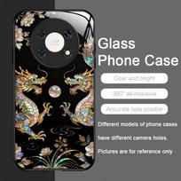 Stylish Dragon Leopard Marble Texture Tempered Glass Phone Case for Huawei Honor 400 200 100 90 80 Magic 7 Pro 6 5 Lite X9 Cover Honor 200