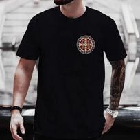 Šv. Benedikto Medalis Katalikiškas Megztinis T-shirt Camisas Vyrams Moterims Laisvalaikio Spausdintas Medvilninis T-shirt Vintage Harajuku Dydelis T S juoda
