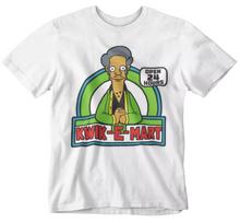 Simpsons Kwik E Mart T-shirt Retro Šauni Dovana Marškinėliai Animacinis TV 90-ųjų JK Unisex T-shirt S white