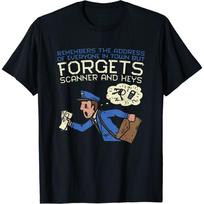 Forgets Scanner And Keys Mail Carrier Postal Worker Mailman Great Unisex T-shirt S