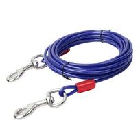 3/5/10 Meter Dog Tie Out Cable Heavy Duty Dual End Snap Hooks Pet Cable Leash Durable Chew Proof Double Head Leash (White,10m) balta