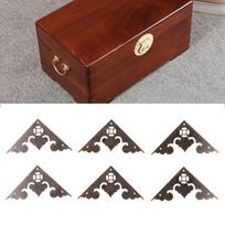 10pcs Antique Bronze Flat Angle Edge Guard With Screws Wood Box Corner  Furniture Hardware