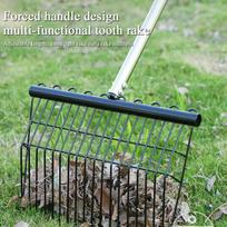 Stainless Steel Hand Rake Stainless Steel Garden Rake With Long Handle Cultivator Weeding Ergonomic Cat Litter Chicken Manure CHINA