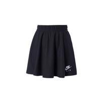 Nike Solid Logo Print Elastic Waist A-Line Skirt Women Skirts Black DO7605-010 XS