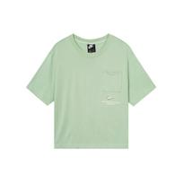 Nike Sportswear Swoosh 3D Logo Loose Breathable Crew Neck Short Sleeve T-Shirt Women Tops Green CZ8912-006 L