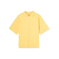 Levis Ss22 Fresh Series Solid Color Casual Denim Short Sleeve Shirt Men shirts Yellow A1921-0006 S