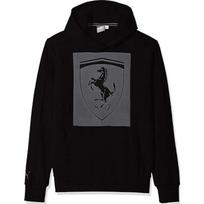 Puma Ferrari Printed Hooded Long Sleeve Sweatshirt Men sweatshirt Black 576683-02 M