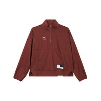 Nike Swoosh Solid Color Stand Collar Half Zip Casual Pullover Sweatshirt Women Sweatshirt Dark-Team-Red FQ4090-619 M