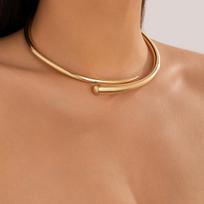 Irregular Water Drop Open Torques Choker Necklace Bracelet Set Women Adjustable Collar Necklaces Goth Grunge Jewelry Sets