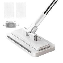 Lazy Mop Stainless Steel Ergonomic Handle Floor Scrubber Mop with 2 M