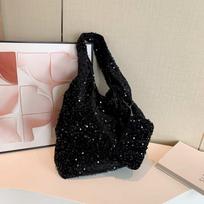 Tote Bag for Women Sequin Shoulder Bag Trendy Large Capacity Hobo Bag Underarm Bag for Work Travel Shopping KTY 30x9x30cm juoda