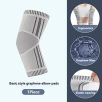 Loogdeel Graphene Elbow Pads Self Heating Tennis Elbow Support for Men Sprained Joints Warm Arm Wristbands S