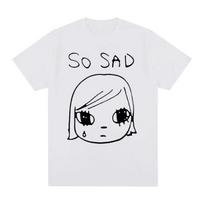 Yoshitomo Nara Sad Vintage Summer T-shirt Japan Party Women Fashion Cotton T Shirt Tee Tshirt Womens Tops Clothing S