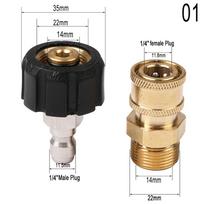 2 vnt. Slėginio plovimo adapterio rinkinys M22 14 mm / 15 mm moteriškas pasukamas prie greito prijungimo 3/8  arba 1/4  atlaisvinimo rinkinio antgalis