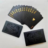 Black Rose Deck Poker Matinis vandeniui atsparus plastikinis žaidimo kortas Texas Poker Collection Atminimo šachmatų praktinė dovana vakarėliui juoda