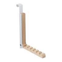 Foldable Over-the-Door Hook Rack with 6 Swivel Hooks Portable No-Drill Organizer for Travel Hotel Home Non Slip Door Hanger for Clothes Towels Bags Small 1pc balta