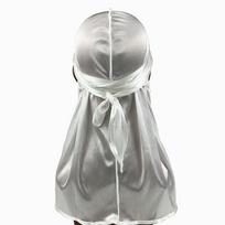 Durag Pirate Style Headwraps Cap Silky Hijab Hair Accessories New Bandana Headwear Caps  Unisex white