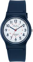 10 ATM Water Resistant Watch x Lightweight Analog Watch for Exams and Tests Strap [Citizen Q&Q] (White Navy) (Urethane / Easy-to-Read Dial) Men's