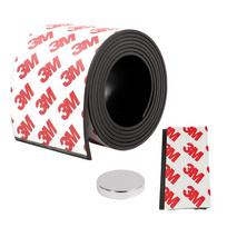 Magnetinė Juosta Su 3M Klijais Lipni, Matmenys: 100cm / 80mm / 1,5mm + Neodiminis magnetas 10mm x 2mm