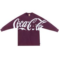 Kith X Coca-Cola Long Sleeve Quin Tee Unisex Tops Purple KH3541-111 M gray