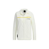 Adidas X National Geographic Collaboration Outdoor Sports Letter Print Long Sleeve Shirt Women shirts Jade-White IC1995 S white
