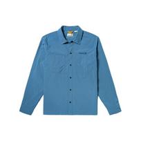 Timberland Urban Outdoor Solid Color Polo Button Comfortable Casual Long Sleeve Shirt Men shirts Navy-Blue A689S-DJ5 M