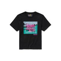 Timberland American Vintage Letter Print Crew Neck Outdoor Casual Comfortable Short Sleeve T-Shirt Unisex Tops Black A6RGN-001 M gray