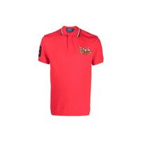 Polo Ralph Lauren SS23 Animal Pattern Straight Fit Short Sleeve Polo Shirt Men tops Bright-Red 710900614-002 S red