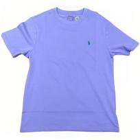 Polo Ralph Lauren Solid Color Round Neck Pullover Graphic Print Short Sleeve T-Shirt Kids Tops Purple 323832904-113 M