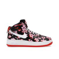 Nike Air Force 1 Mid EasyOn SE GS Flower Power Kids Sneakers Black Pink-Rise Picante-Red FQ3692-001 37.5 black