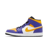 Air Jordan 1 Mid Lakers DQ8426-517 Men's Sizes EU 44.5 violetinė