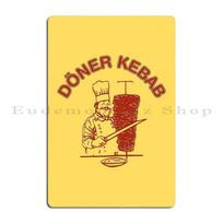Doner Kebab Klasikinis Stilius Moteriškas Madingas Trendinis Grafinis Paveikslas Trendiniam Metalinis Plakatas Geležinė Urvo Sienelė Urvo Skardinis Ženklas Plakatas 20x30cm（7.8x11.8inch） gray