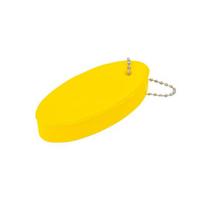 Floating Keyring Waterproof Vinyl Foam Bright Color Oval Float Key Rings Pendant Lightweight Easy Identification Buoy Key Chain for Boating geltona