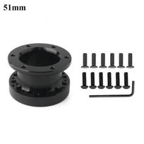 Universalus vairo stebulės tarpiklis 12,5/51/76/101 mm vairo stebulės boss rinkinio adapterio tarpiklis juodas automobilių priedai black