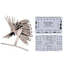 Guitar Luthier Measuring Tools Kit Set String Action Ruler, 9 Understring Radius Gauge For Guitar R