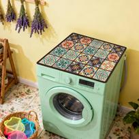 Anti-dust Mat for Washing Machines, Non-slip, Lightweight And Versatile, Usable As A Collection Tray Brown Grids