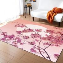 Japoniškos sakuros vyšnių žiedų kilimai svetainei, miegamajam, moderniam namui, didelio ploto kilimas, neslystantis, po sofa, kavos staliuku, grindų kilimėlis 40x60cm