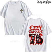 RIP Ozzy Osbourne Theme 100Cotton Thank You for Memories Graphic Shortsleev Heavy Metal Godfather Woman Man Tshirt Oneck S juoda