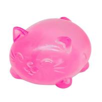 Mini Cute Cat Shape Needoh Squishy Maltose Decompression Toy Non-toxic Fun Tool Pressure Relief Adults Kids Birthday Party Gift rožinė