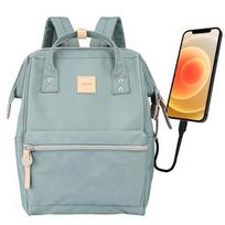 Himawari kuprinė nešiojamojo kompiuterio krepšys 13.3 + USB talpi vandeniui atspari A4 universalus 19L kelioninė kuprinė vintažinė žalia