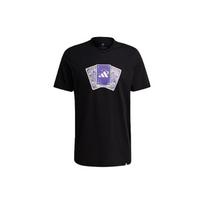 Adidas Tarot Card Print Sports Crew Neck Short Sleeve T-Shirt Men Tops Black GQ8310 XXL