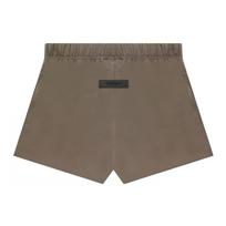 Fear of God Essentials Fw22 Dock Shorts With Elastic Waist And Logo Men Bottoms Wood-Brown FOG-FW22-567 S