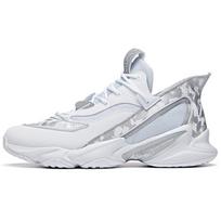 Anta Comfortable Versatile Shock Absorbing Non-Slip Wear-Resistant Mid-Top Basketball Shoes Men sneaker Silver 11941662S-6 44.5