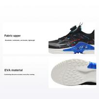 Anta Kids Knob Shock Absorbing Wear Resistant Low Top Running Shoes Kids Running Shoes Black Blue A312425514-2 37