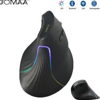JOMAA Right Hand RGB Backlit Vertical Wireless Mouse for Computer Laptop Bluetooth Ecrognomic Mice Slinet Click juoda