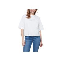 Levis Cotton Round Neck Laser Color Logo Short Sleeve T-Shirt Women T-Shirts White 18392-0002 L